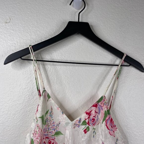 Vintage Maryann’s Boutique Peignoir Robe & Gown White Sz S Floral Satin Romantic - Picture 8 of 16